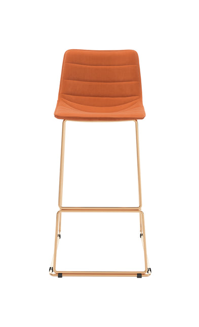 Adele Barstool (Set of 2) Orange & Gold Barstools TriadCommerceInc   