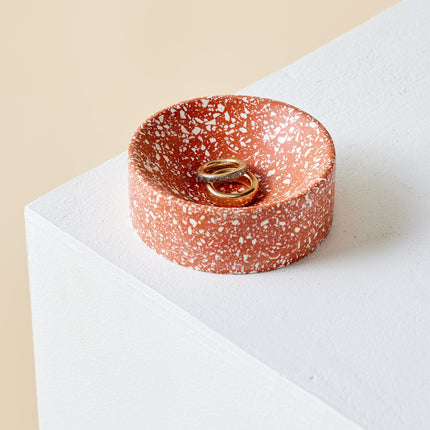 Terracotta Red Terrazzo Trinket Bowl Décor TriadCommerceInc