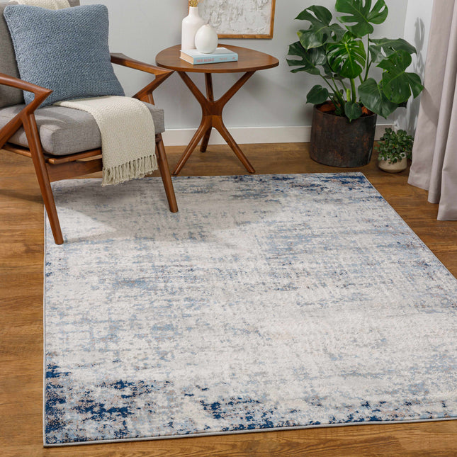 Texanna Abstract Blue/Gray Area Rug Rugs TriadCommerceInc
