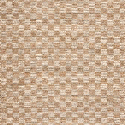 Ionut Checkered Jute Area Rug Rugs TriadCommerceInc