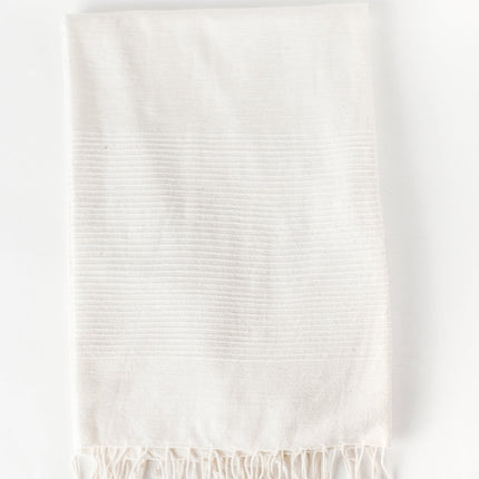 Riviera Cotton Throw Blanket Blankets TriadCommerceInc Natural 38 x 72 