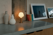 Knuckle Table Lamp in Walnut + Enno Table Lamps TriadCommerceInc