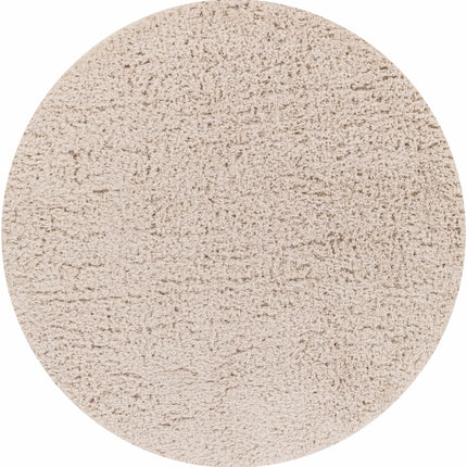 Siari Solid Oatmeal Shag Rug Rugs TriadCommerceInc 6'7" Round