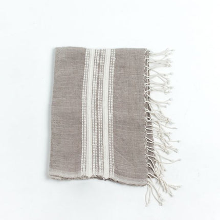 Aden Cotton Hand Towel Kitchen Towels TriadCommerceInc Stone with Natural