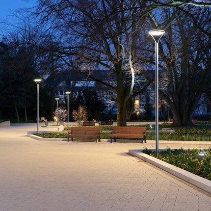 Aurora Pro Outdoor Pole-Mounted Dusk to Dawn Solar Light Home Decor > Lighting > Outdoor Lighting TriadCommerceInc