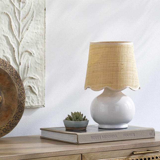 Theisseil Beige Table Lamp Table Lamps TriadCommerceInc