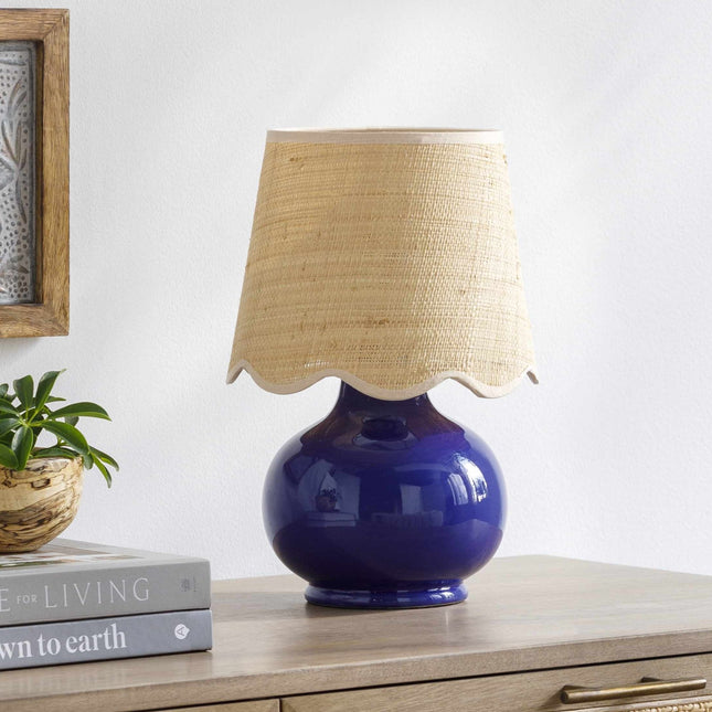 Theisseil Navy Blue Table Lamp Table Lamps TriadCommerceInc