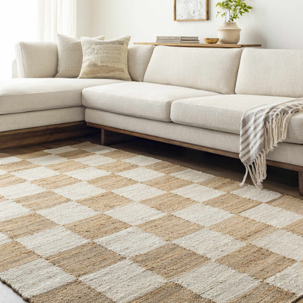 Tyhir Checkered Jute Rug Rugs TriadCommerceInc