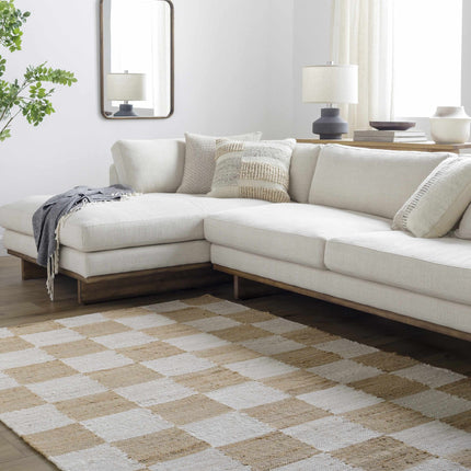 Tyhir Checkered Jute Rug Rugs TriadCommerceInc