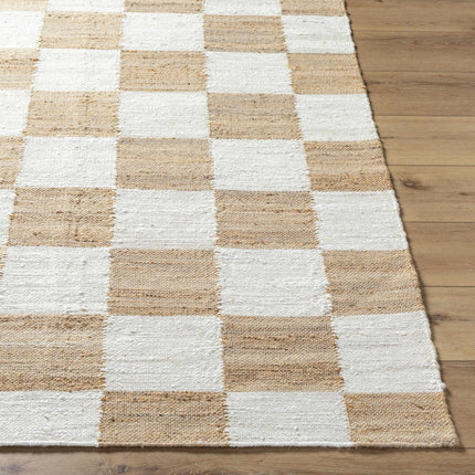 Tyhir Checkered Jute Rug Rugs TriadCommerceInc