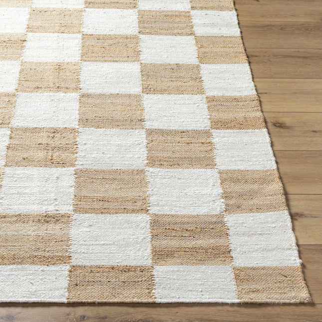Tyhir Checkered Jute Rug Rugs TriadCommerceInc