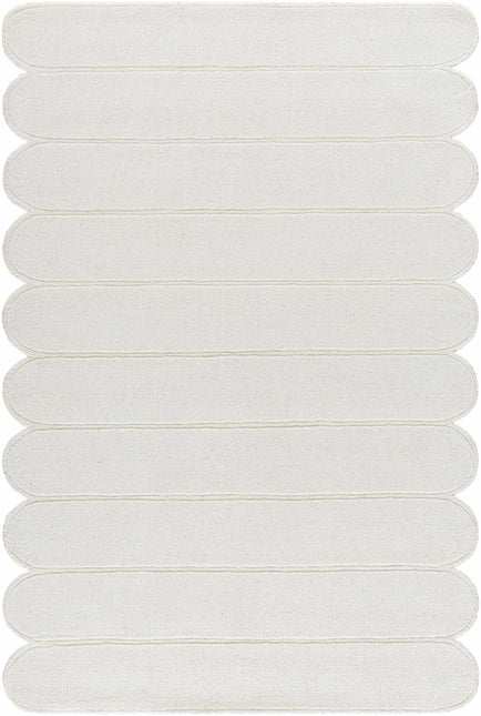 Tayte White Abstract Area Rug Rugs TriadCommerceInc 5' x 7'6" Rectangle