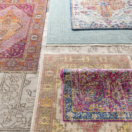 Vick Colorful Burgundy Rug Rugs TriadCommerceInc
