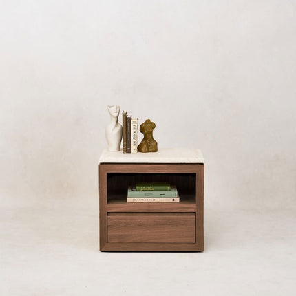Sofita Marble Nightstand - Mocha End Tables TriadCommerceInc Regular