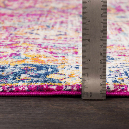 Vick Colorful Burgundy Rug Rugs TriadCommerceInc