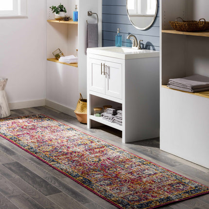 Vick Colorful Burgundy Rug Rugs TriadCommerceInc