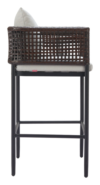 Palm Paradise Barstool Gray Seating TriadCommerceInc   