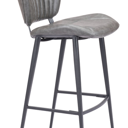 Terrence Barstool Vintage Gray Barstools TriadCommerceInc   