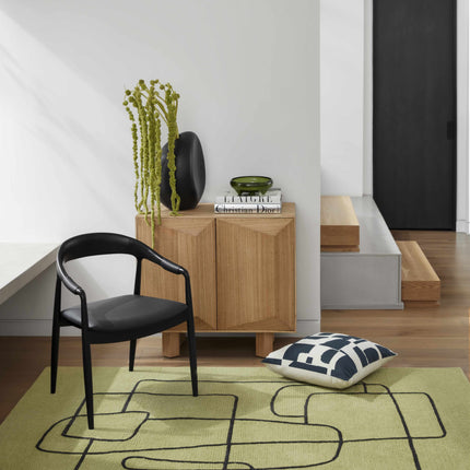 Vatsa Green Abstract Area Rug Rugs TriadCommerceInc