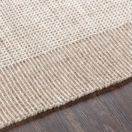 Joelle Beige Grid Wool Rug Rugs TriadCommerceInc