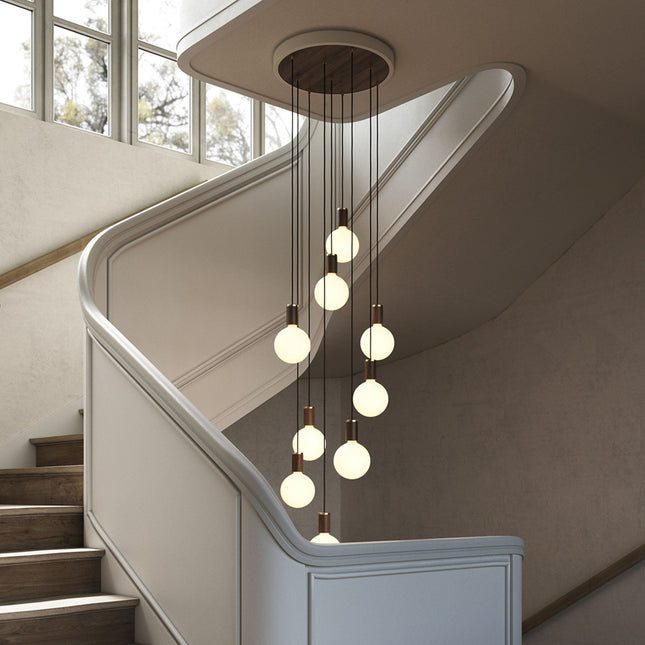 Nine Pendant Light in Walnut + Sphere IV Home Decor > Lighting > Ceiling Lights > Pendant Lights TriadCommerceInc