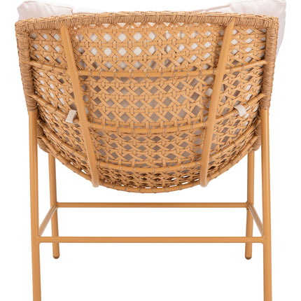 Merilyn Accent Chair Beige & Natural Seating TriadCommerceInc   