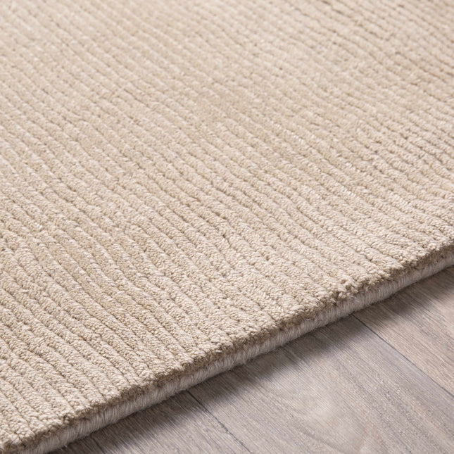 Brockton Solid Tan Wool Rug Rugs TriadCommerceInc