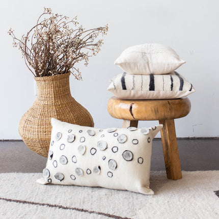 Waterlily Oversized Merino Wool Lumbar Throw Pillow Pillows TriadCommerceInc