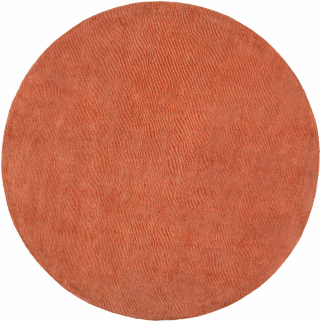 Brockton Solid Wool Orange Area Rug Rugs TriadCommerceInc 6' Round