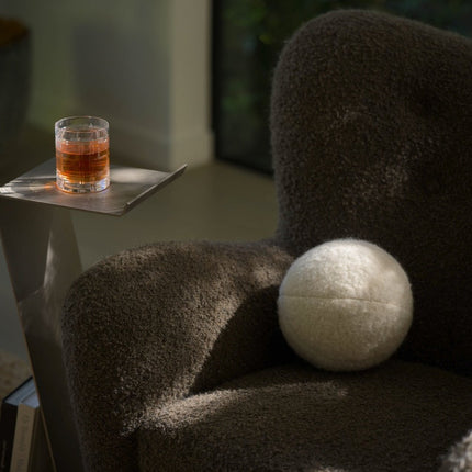 Teddy Sphere Pillow - Ivory Throw Pillows TriadCommerceInc