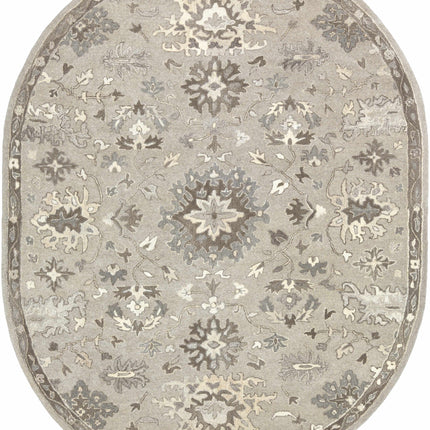 Willimantic Beige Thick Wool Rug Rugs TriadCommerceInc 8' x 10' Oval