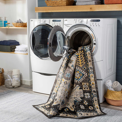 Cabacungan Black & Blue Washable Rug - Clearance Rugs TriadCommerceInc