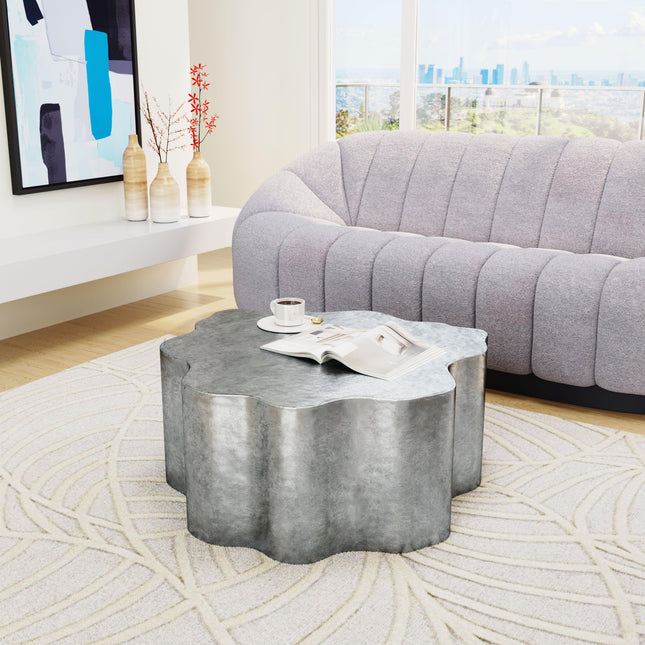 Kortha Coffee Table Antique Silver Coffee Tables TriadCommerceInc   