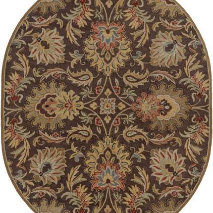 Chesterton 1028 Hand Tufted Brown Wool Rug Rugs TriadCommerceInc 8' x 10' Oval