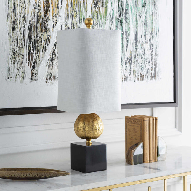 Watsonville Gold & Blac Resin Table Lamp Table Lamps TriadCommerceInc