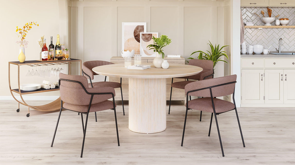 Josephine Dining Chair (Set of 2) Brown Chairs TriadCommerceInc   