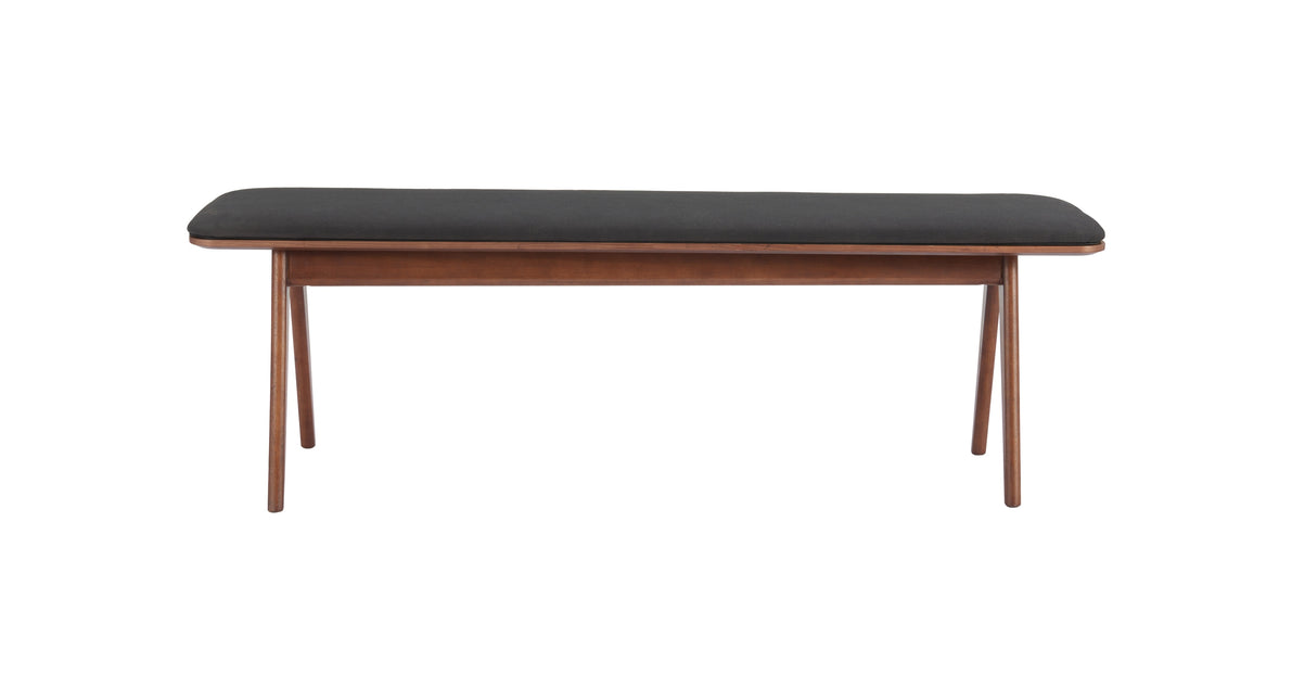 Kazwali Bench Black & Walnut Benches TriadCommerceInc   