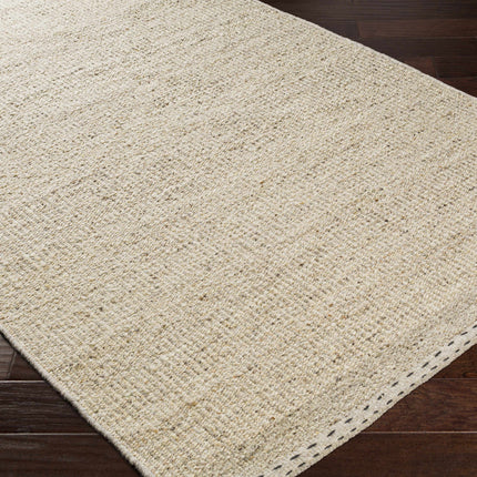Yaniklar Beige Flat Woven Wool Rug Rugs TriadCommerceInc