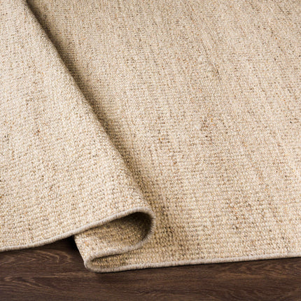 Yaniklar Beige Flat Woven Wool Rug Rugs TriadCommerceInc