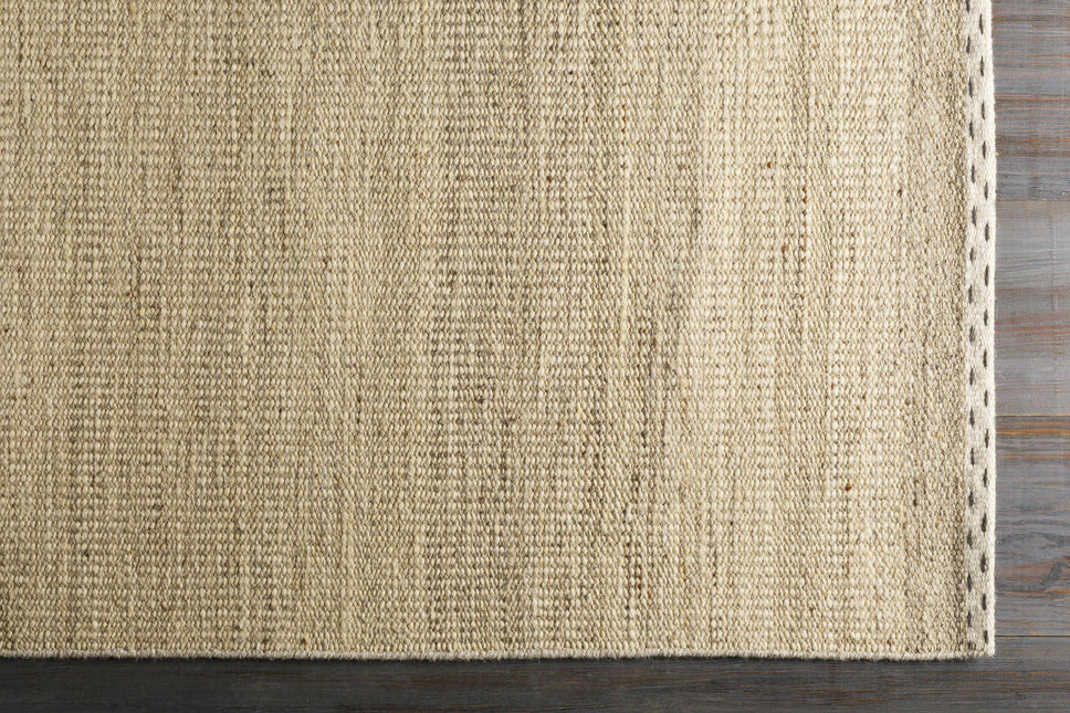 Yaniklar Beige Flat Woven Wool Rug Rugs TriadCommerceInc