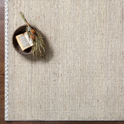 Yaniklar Beige Flat Woven Wool Rug Rugs TriadCommerceInc