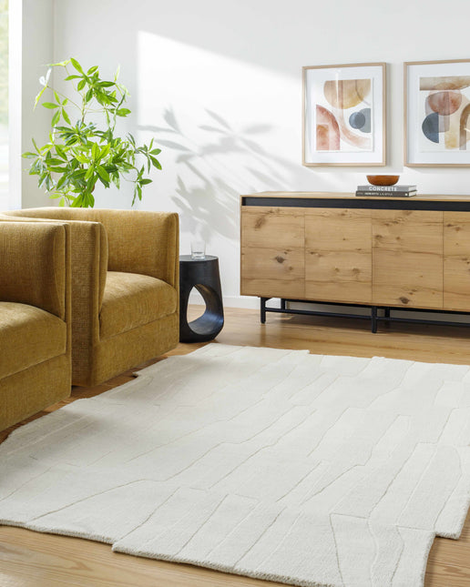 Yonah White Abstract Area Rug Rugs TriadCommerceInc