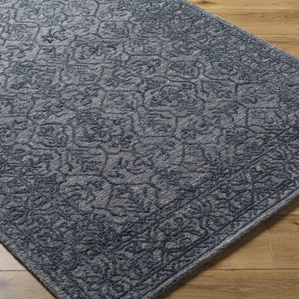 Yadid Black Wool Area Rug Rugs TriadCommerceInc