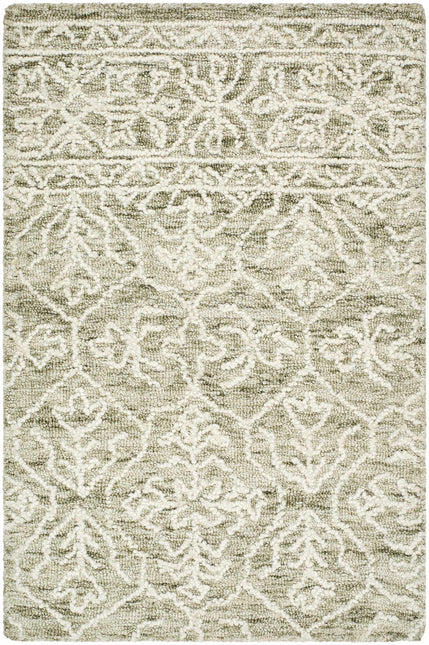 Yadid Green Wool Area Rug Rugs TriadCommerceInc 2' x 3' Rectangle