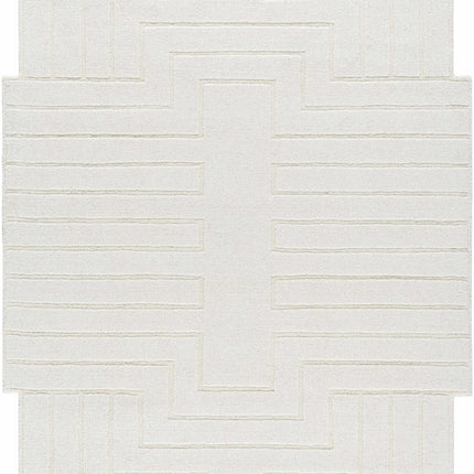 Yavor White Geometric Area Rug Rugs TriadCommerceInc