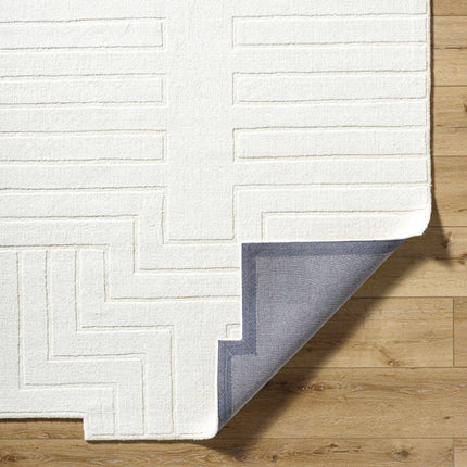 Yavor White Geometric Area Rug Rugs TriadCommerceInc