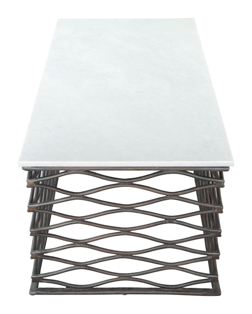 Duchess Coffee Table White & Antique Bronze Coffee Tables TriadCommerceInc   