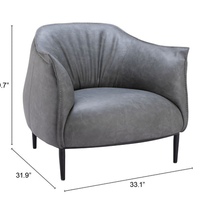 Julian Accent Chair Gray Chairs TriadCommerceInc   
